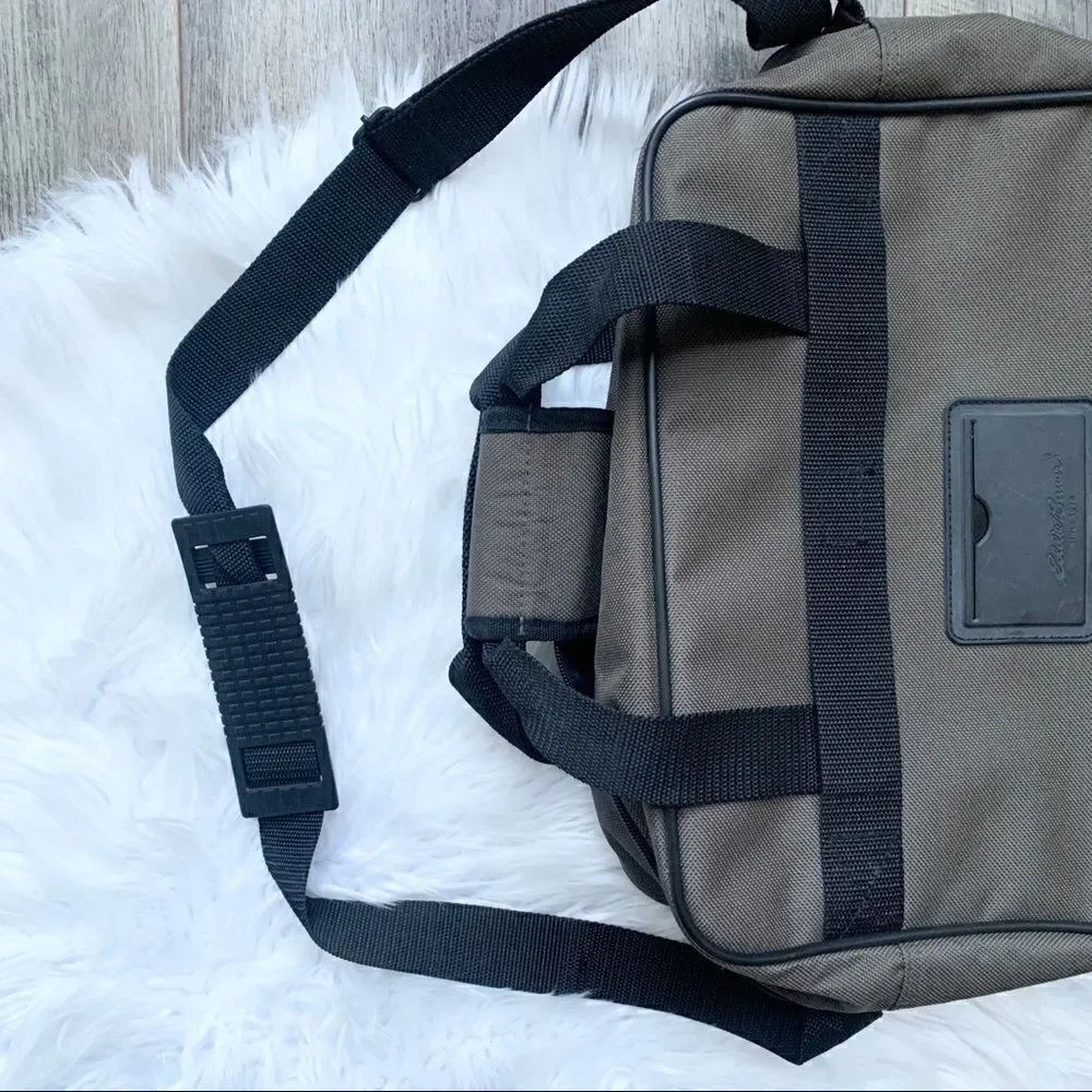 Eddie Bauer Men’s Travel Laptop Carry On Commuter Shoulder Bag Olive Green